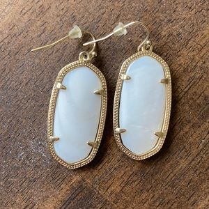 Kendra Scott white/gold earrings